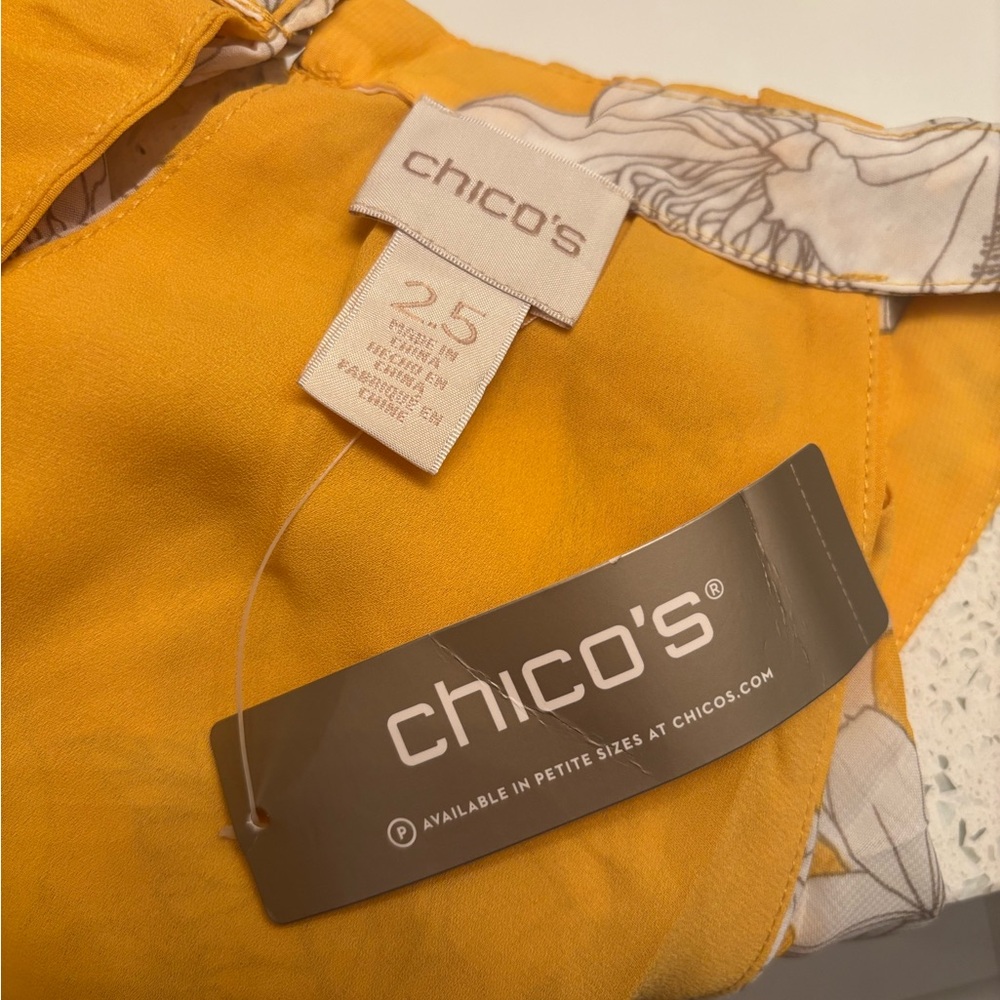 Chico’s floral Yellow Halter Maxi Dress - Picture 8 of 8